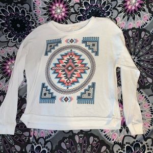 Papaya Aztec long sleeve shirt